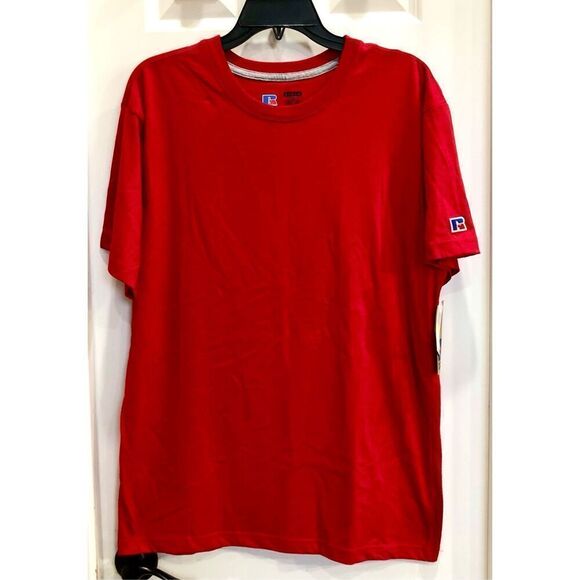 RUSSELL ATHLETIC - M Sz S - NWT Basic Crewneck Tee in True Red/Cotton/Poly Blend - Picture 6 of 15